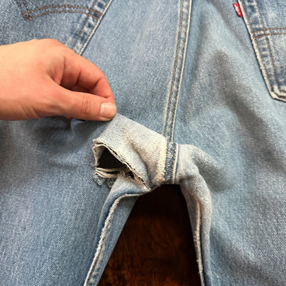 VTG 90s Levis 501 Button Fly 38x36 USA Tag Jeans Straight Wash Blue XX Act 35x32