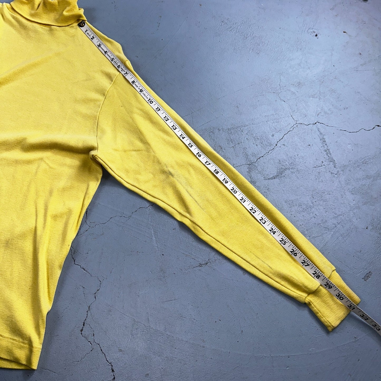 Mens Ski Skins Long Sleeve Turtleneck Shirt Thermal Base Layer Yellow XL VTG 80s