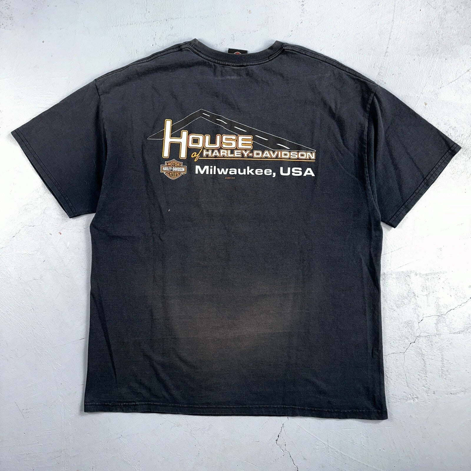 Harley Davidson Milwaukee Bound VTG T Shirt Y2K Black Motorcyle Travel Highway