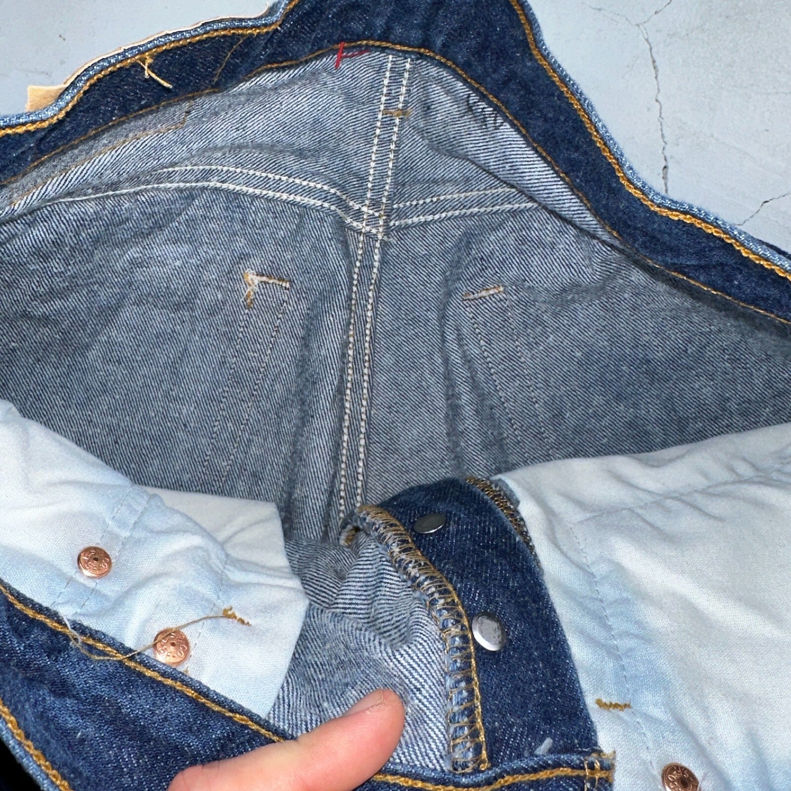 Levis 501 Vintage 90s USA XX Straight Leg Jeans Blue Dark Wash 34x34 Act 31x31