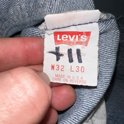 Levis 501 Vintage 90s USA XX Straight Leg Jeans Blue Light Wash 32x30 Act 30x29