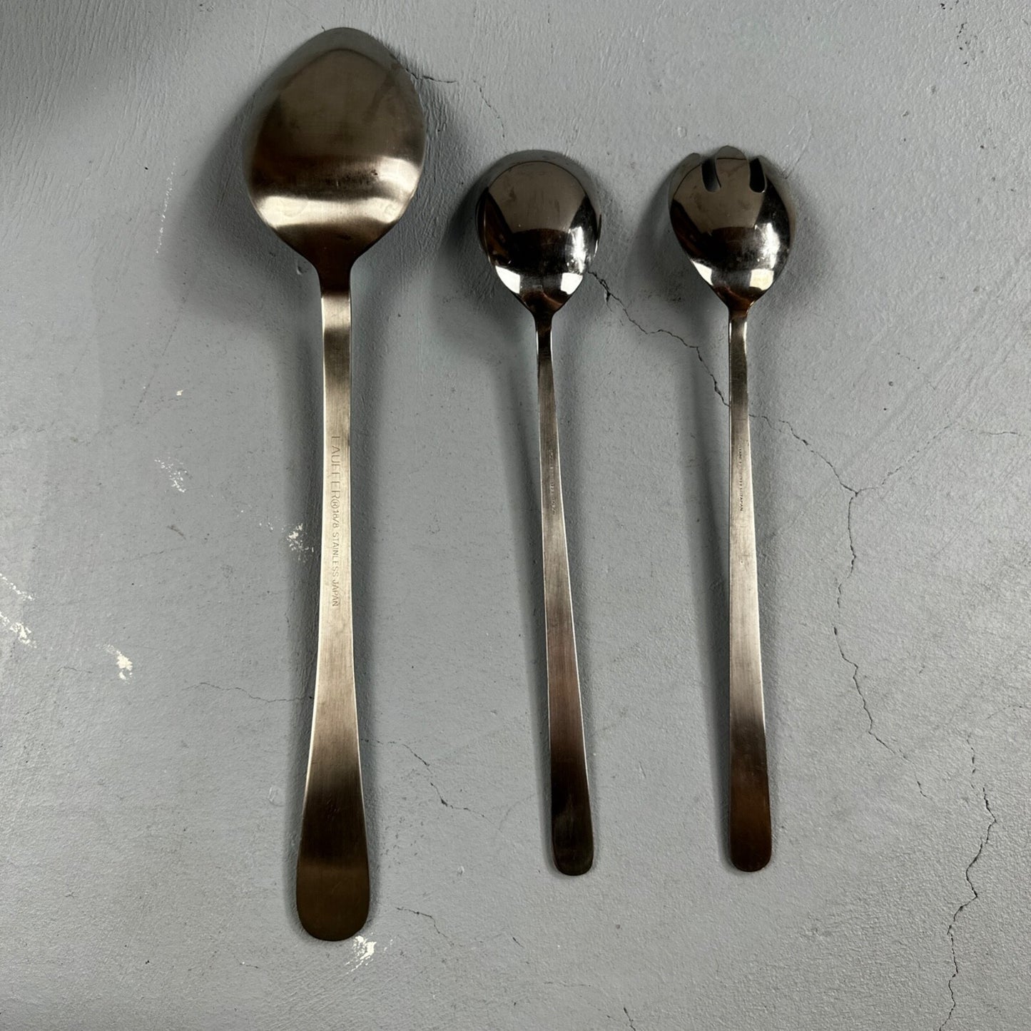 Towle Lauffer  MAGNUM  JAPAN 18/8 Satin Stainless Flatware Lot of 3