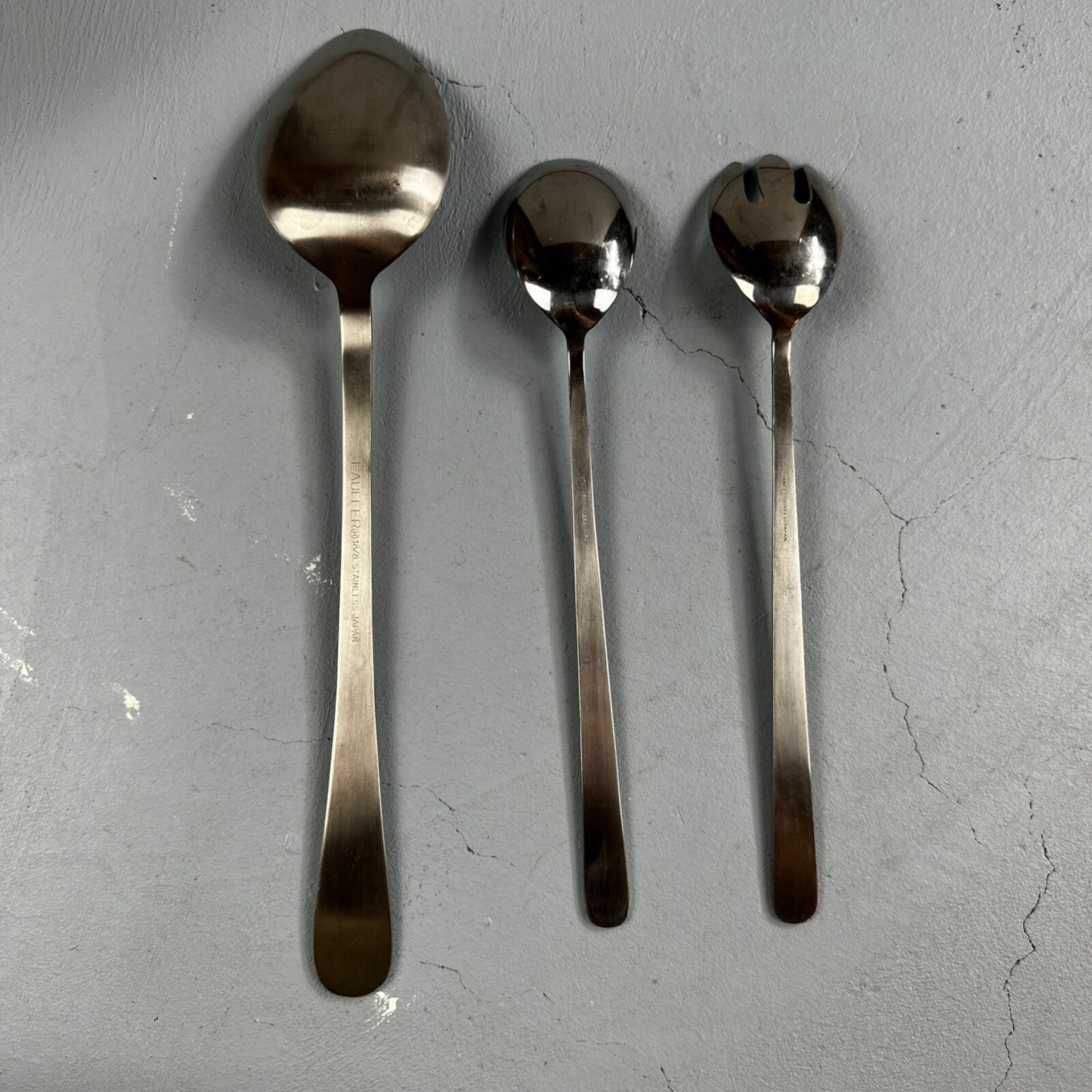 Towle Lauffer  MAGNUM  JAPAN 18/8 Satin Stainless Flatware Lot of 3