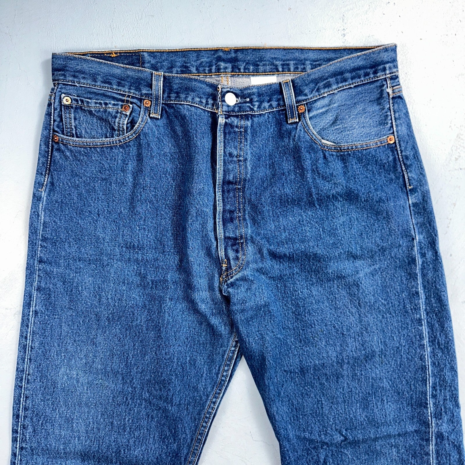 Levis 501 Vintage Y2K 90s XX Straight Leg Jeans Blue Med Wash 38x33 Act 36x29