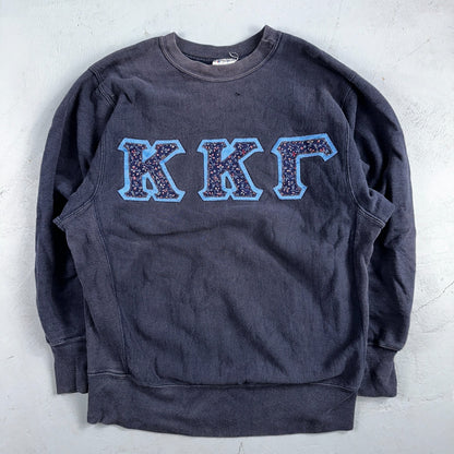 VTG 80s Champion Reverse Weave Crewneck Sweatshirt USA Kappa Gamma College Navy