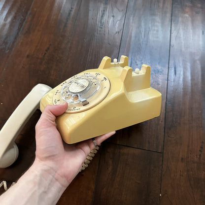 VTG Bell System Western Electric Beige Rotary Dial Desk Telephone 500 NE591 60s
