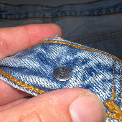 Levis 501 Vintage 90s Mex XX Straight Leg Jeans Blue Light Wash 36x30 Act 35x25