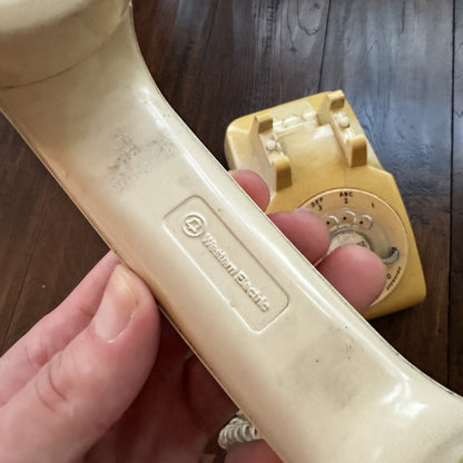 VTG Bell System Western Electric Beige Rotary Dial Desk Telephone 500 NE591 60s
