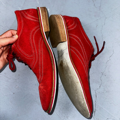 Giorgio Brutini Men's Oxford Suede Wing Tip Red Dress Shoes Men's 9 Nice