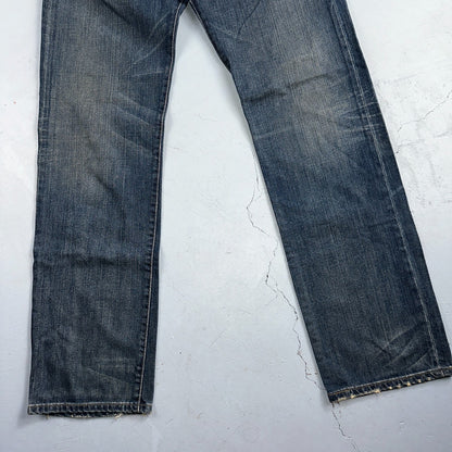 Levis 501 Vintage 90s XX Straight Leg Jeans Y2K Blue Med Wash 34x36 Act 33x35