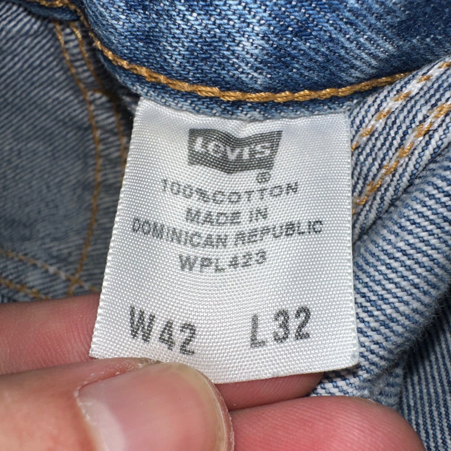 Levis 501 Vintage Y2K XX Straight Leg Jeans Blue Med Wash 42x32 Act 38x28