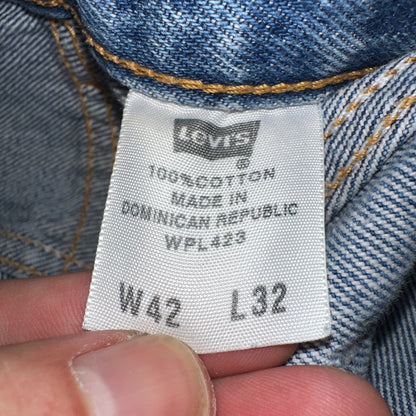 Levis 501 Vintage Y2K XX Straight Leg Jeans Blue Med Wash 42x32 Act 38x28