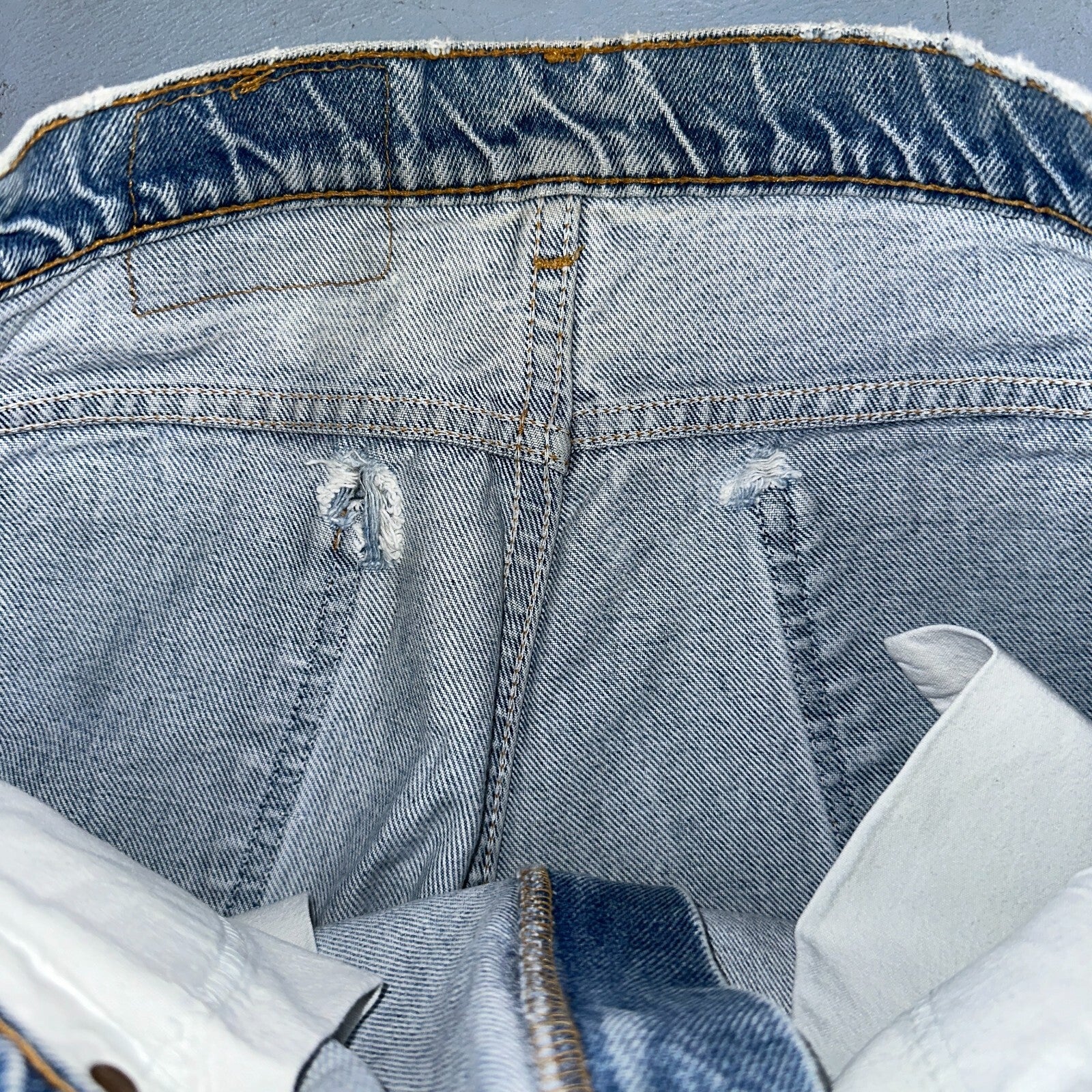 Levis 517 Vintage 80s USA Orange Tab Bootcut Flare Blue Worn Jeans Act 32x29