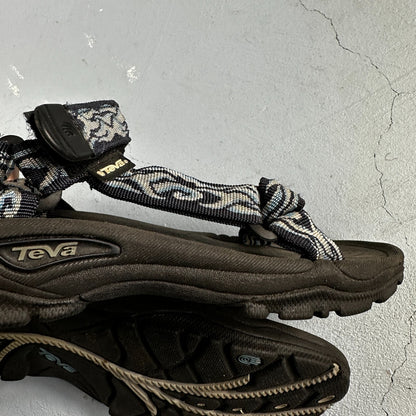 Teva Original Men’s Hiking Water Sandals 6404 White Stripes - Size 9 VTG