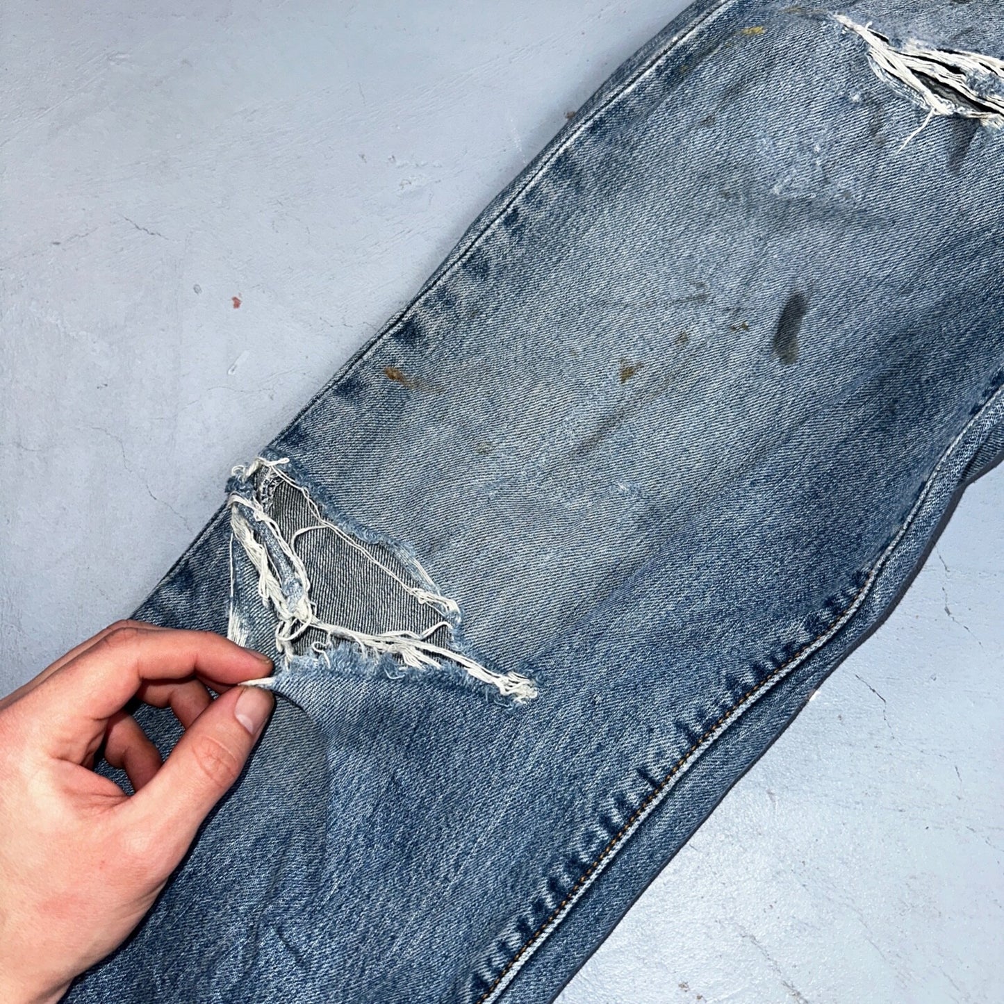 Levis 501 Vintage Y2K Mexico Straight Leg Jeans 31x32 90s Med Wash Act 30x30