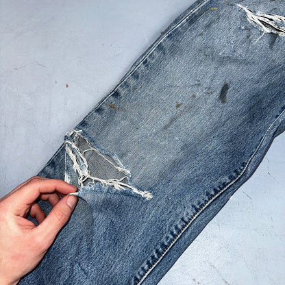 Levis 501 Vintage Y2K Mexico Straight Leg Jeans 31x32 90s Med Wash Act 30x30
