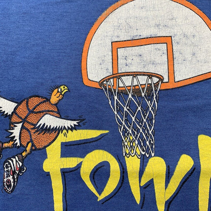 Vintage Nike T Shirt Mens Small Fowl Shot Owl Cartoon Basketball Jordan 90s