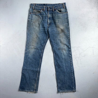 Levis 517 Vintage 90s Canada Orange Tab Bootcut Flare Blue Worn Jeans Act 33x30