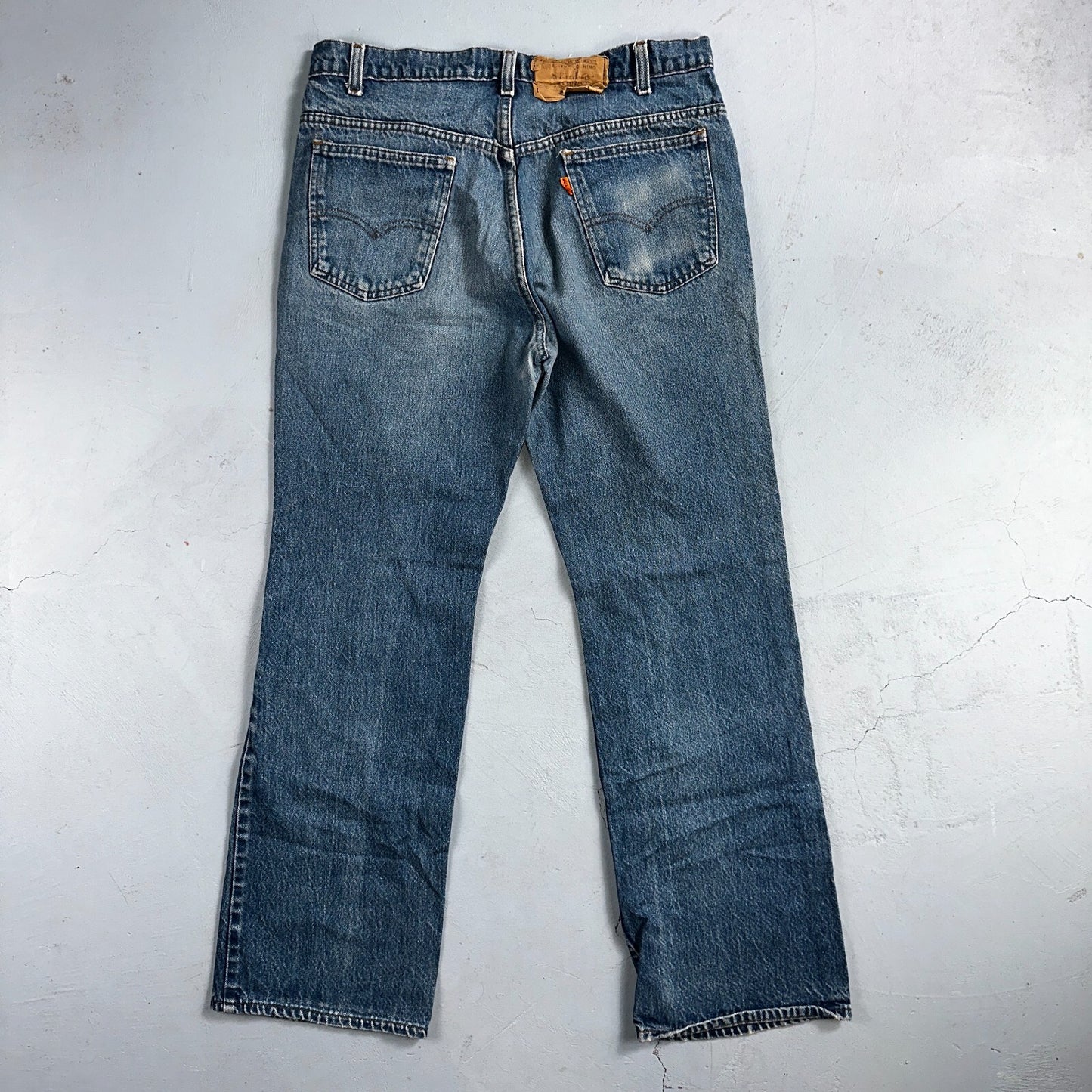 Levis 517 Vintage 80s USA Orange Tab Bootcut Flare Blue Worn Jeans Act 33x29