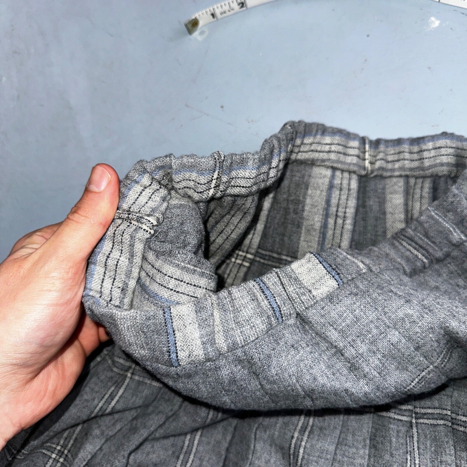 Gray Plaid Original Vintage Wool Pleated Skirt Rockabilly 1960s 50s 60s 26 Waist