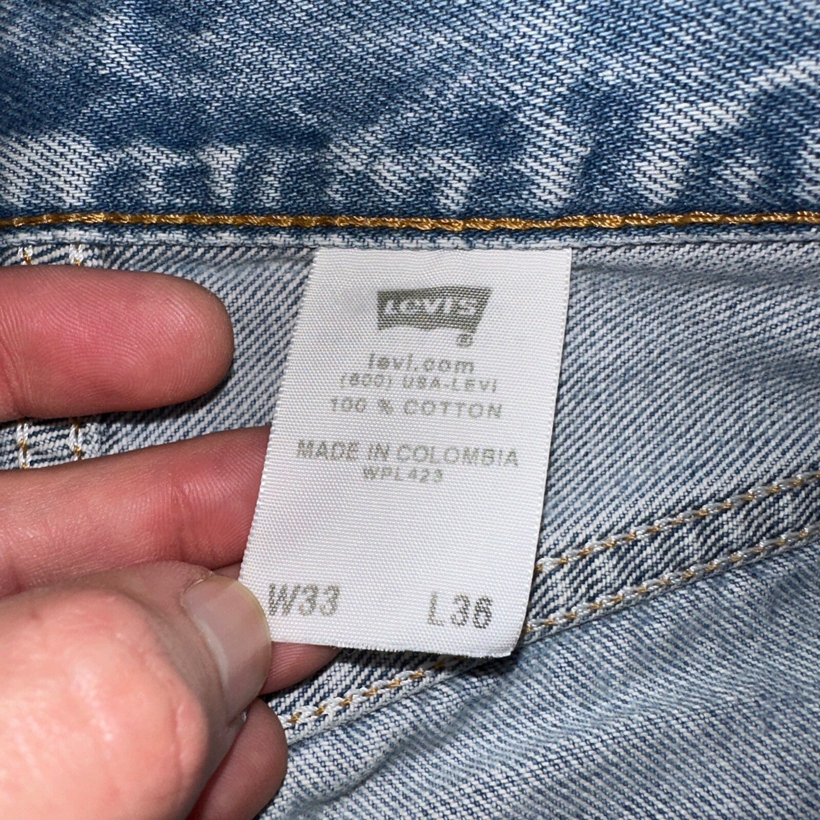 Levis 501 Vintage Y2K XX Straight Leg Jeans 33x36 Light Wash 2000s Act 31x32