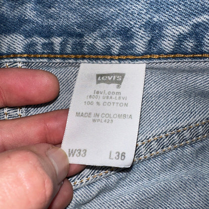 Levis 501 Vintage Y2K XX Straight Leg Jeans 33x36 Light Wash 2000s Act 31x32