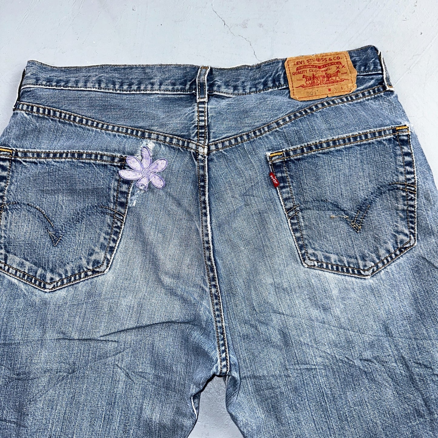 Levis 501 Vintage Y2K 90s XX Straight Leg Jeans Blue Light Wash 36x32 Act 35x31