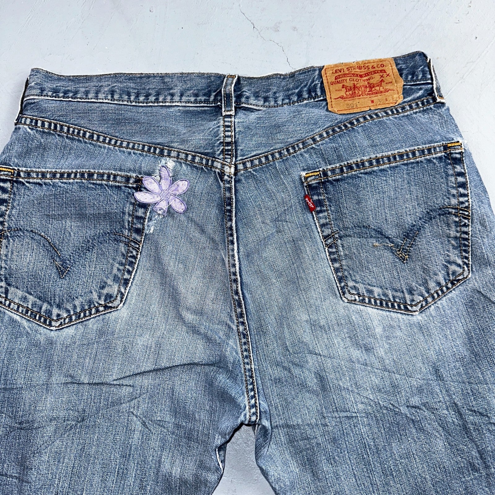 Levis 501 Vintage Y2K 90s XX Straight Leg Jeans Blue Light Wash 36x32 Act 35x31