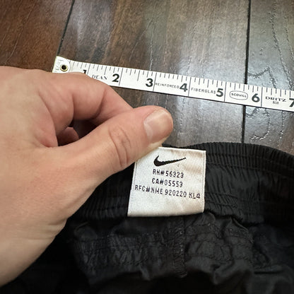 Nike VTG 90s Grey Tag Windpants Track Pants Ankle Zip Unlined Black M 1990s