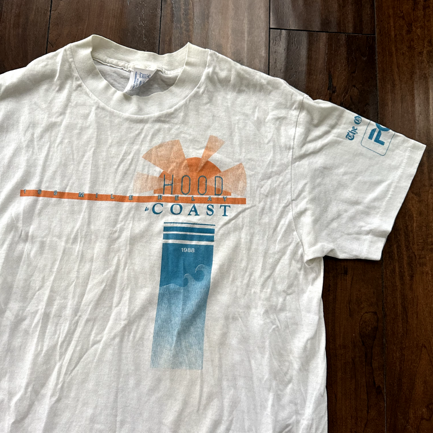 Oregon Coast Vintage T Shirt Oregonian News Rap Running Basic Cool 80s TeeJays