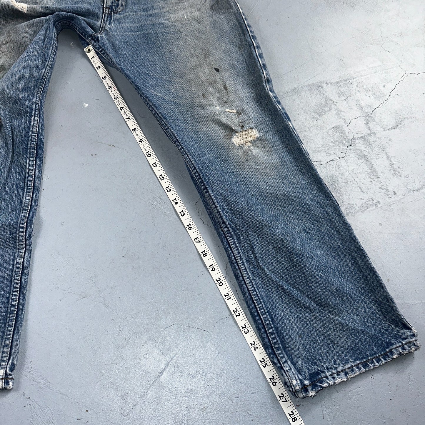 Levis 517 Vintage 80s USA Orange Tab Bootcut Flare Blue Worn Jeans Act 34x27