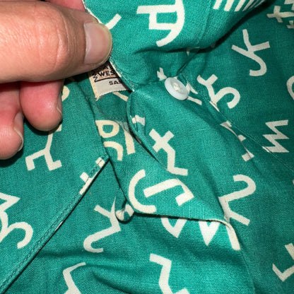 Levis 1950s Shorthorn Novelty Print Pearl Snap Sawtooth Shirt Rockabilly Western