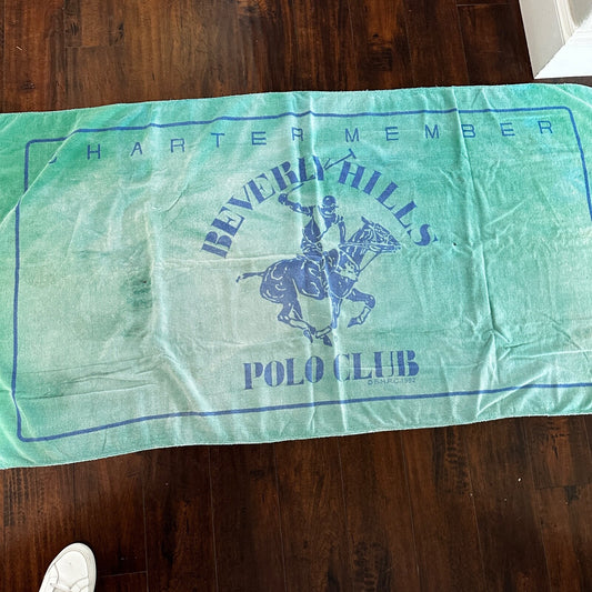 Vintage Charter Member Beverly Hills Polo Club 100% Cotton Beach Towel