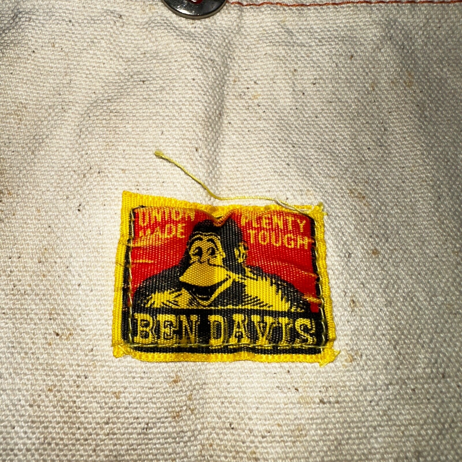 Ben Davis Vintage 60s Yellow Tag Canvas Overalls Pants Union 1960s USA Thrashed