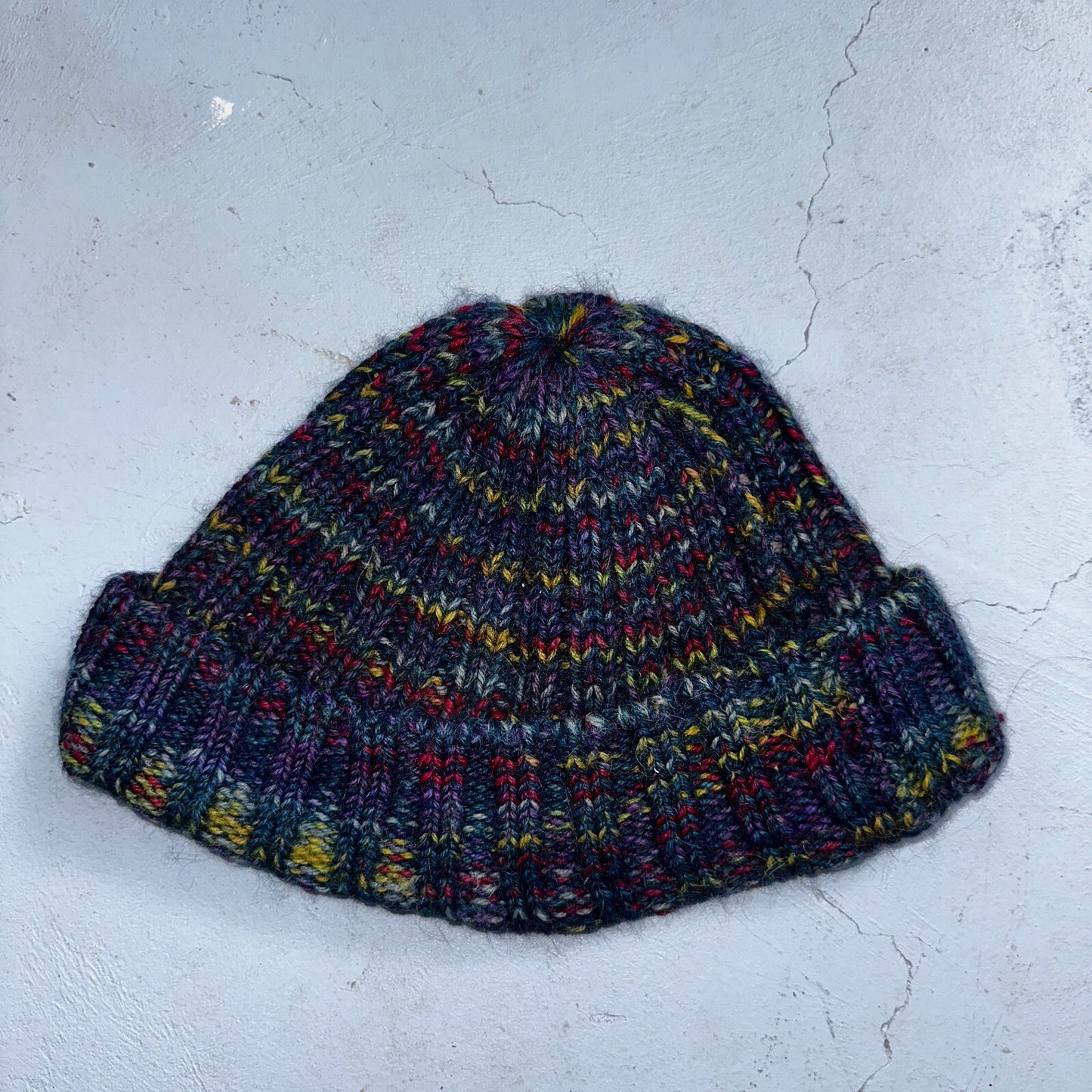 VTG 60s 70s Wool Hand Knit Winter Beanie Hat OSFM Rockabilly Warm Grunge Basic