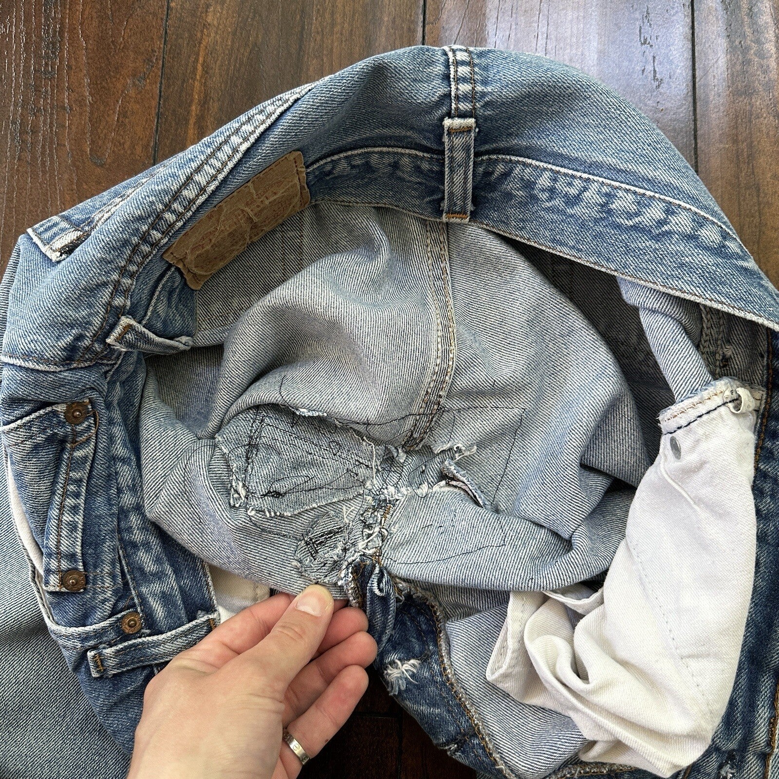 Levis Vintage 80s Redline Selvedge USA 501 XX Jeans 66 70s Light 32x36 Act 29x30