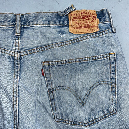 Levis 501 Vintage Y2K XX Straight Leg Jeans 90s Blue Light Wash 38x32 Act 37x30