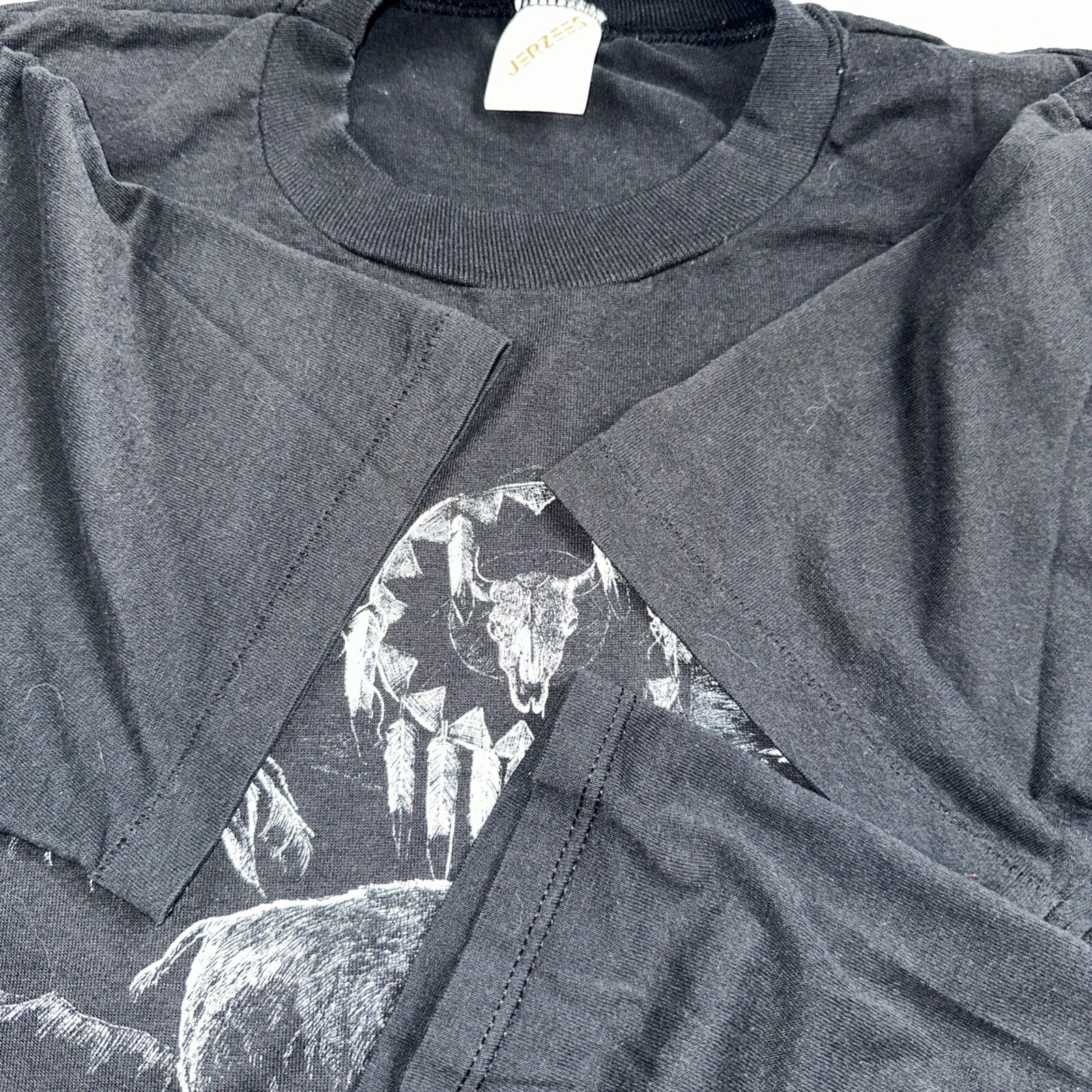 Buffalo Native American Jerzees VTG T Shirt Single Stitch Spirits Sue Chaffee