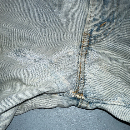 Levis 505 VTG 70s SS Redline Selvedge USA XX Jeans Light Wash Talon Act 29x34