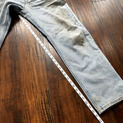 Levis 901 Vintage 90s Straight Leg XX Jeans 34x32 Relaxed Light Wash Act 33x31