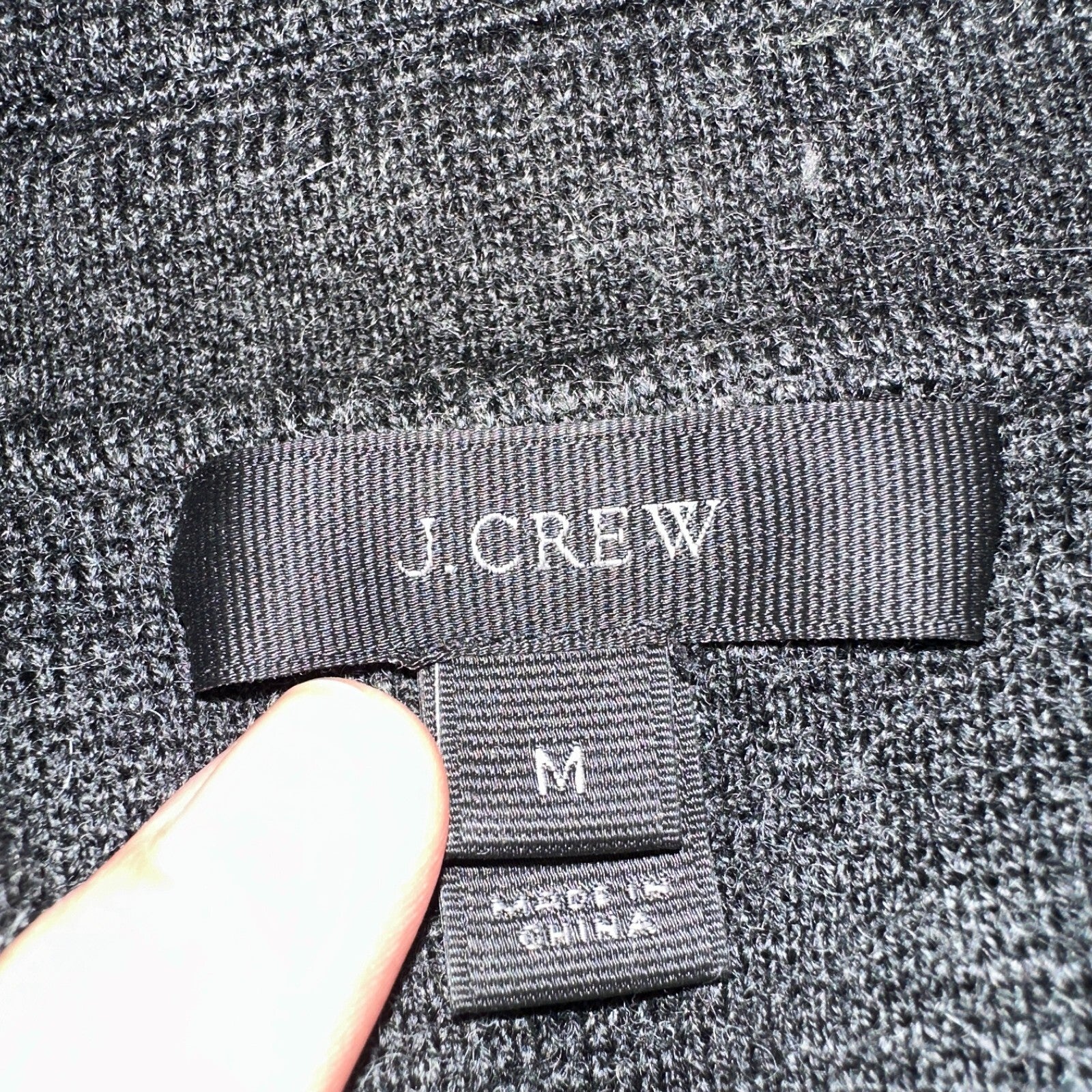 J Crew Sophie Sweater Blazer Womens M Merino Wool Jacket Heather Coal Gray