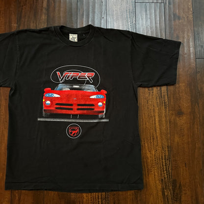 Viper Sports Car Vintage T Shirt 90s Single Stitch Funny Nascar Humor XL USA