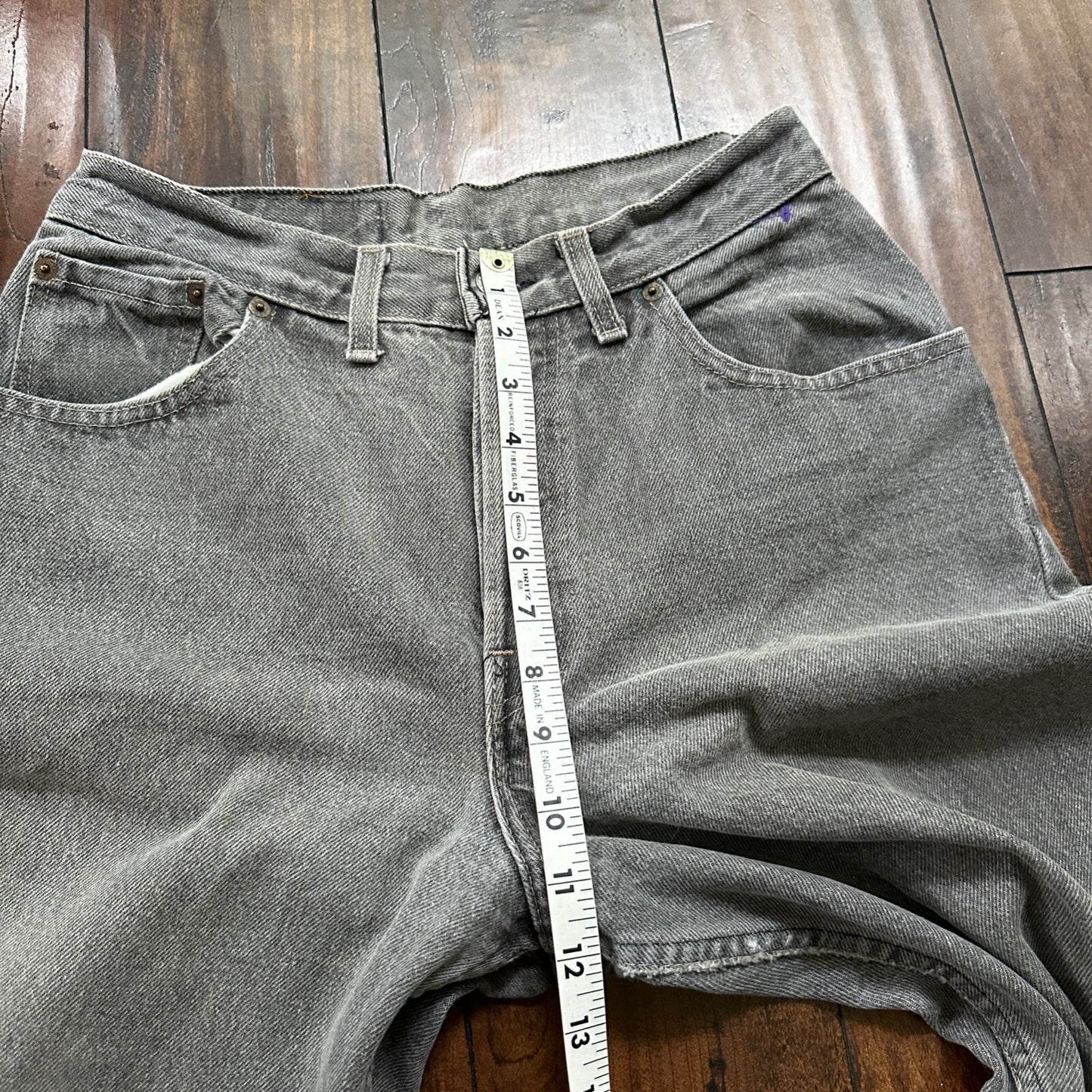 VTG 90s Levis 501 Button Fly 27x30 USA Tag Jeans Straight Wash Grey XX Act Faded