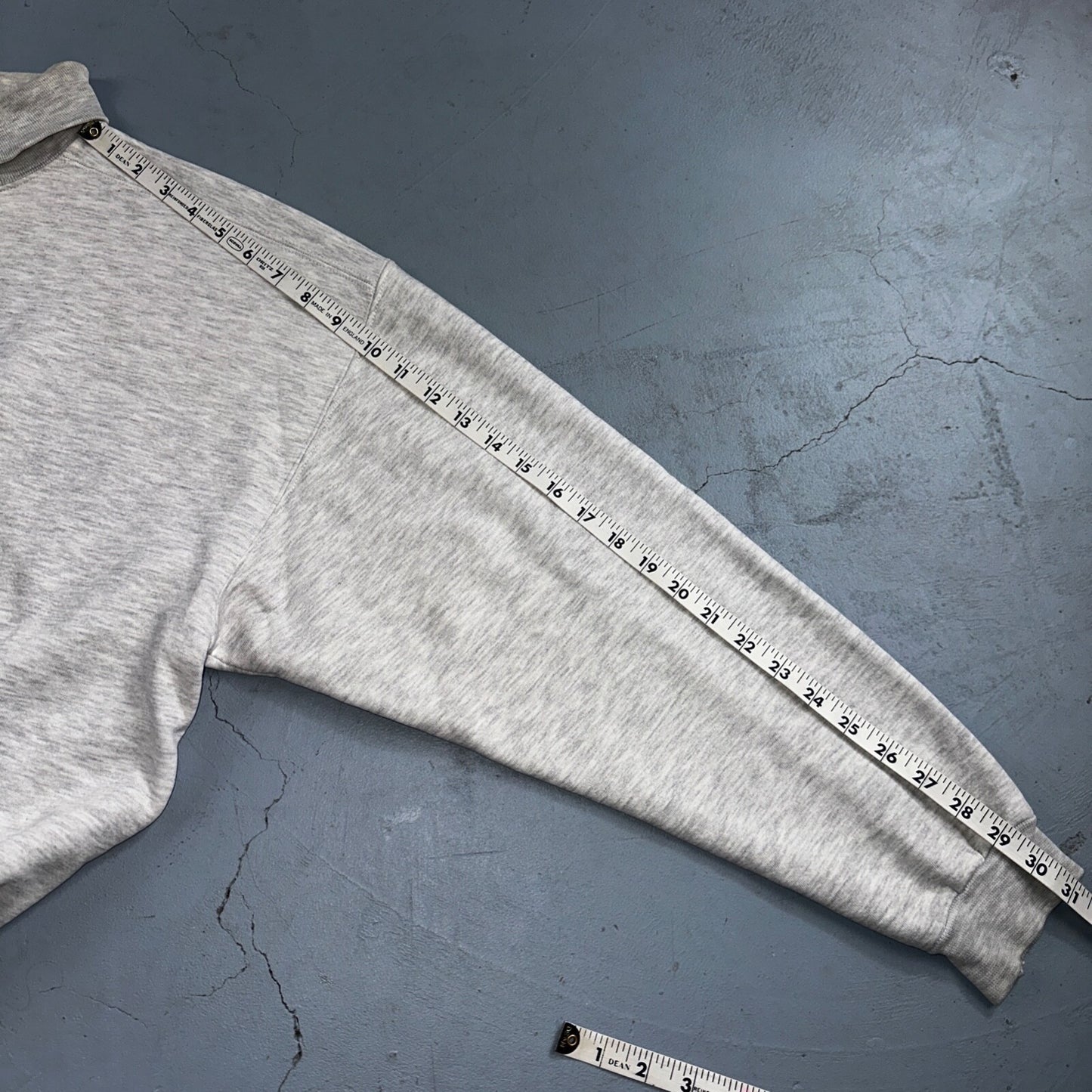 Lands End VTG Mens Large Long Sleeve Gray Turtleneck Shirt USA MADE