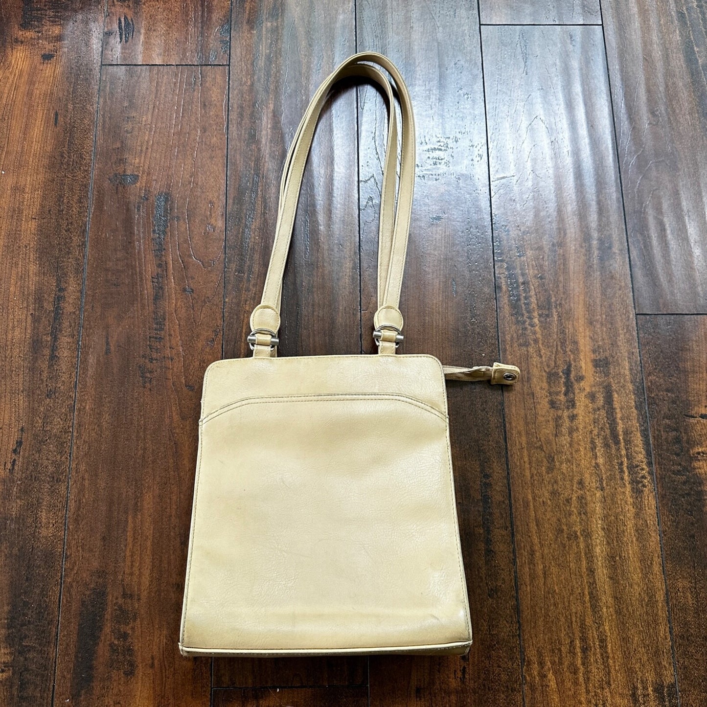 Women’s Crossbody Bag Medium Pockets Purse Golden Yellow Color VTG 1980s 80s