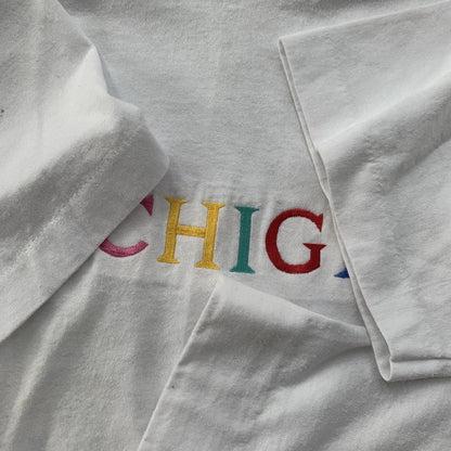 Michigan Vintage T Shirt 90s White FOTL Single Stitch Embroidery Rap Music Cool
