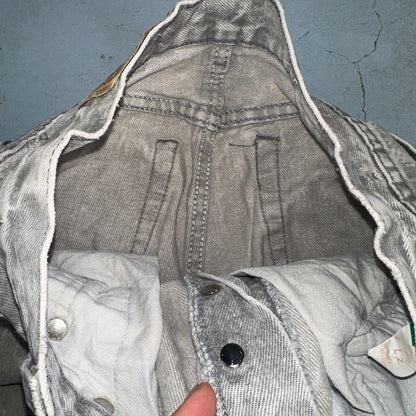 Levis 501 Vintage 80s USA XX Straight Leg Jeans Gray Acid Wash 27x32 Act 26x31