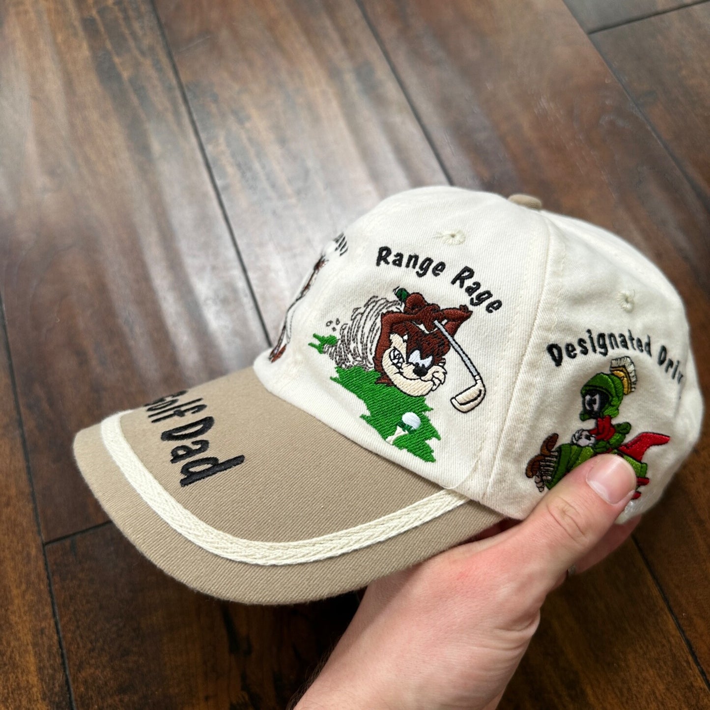 Golf Dad Hat VTG Warner Bros Class Dad Golfer AOP Hat Snapback Vintage 90s OSFA