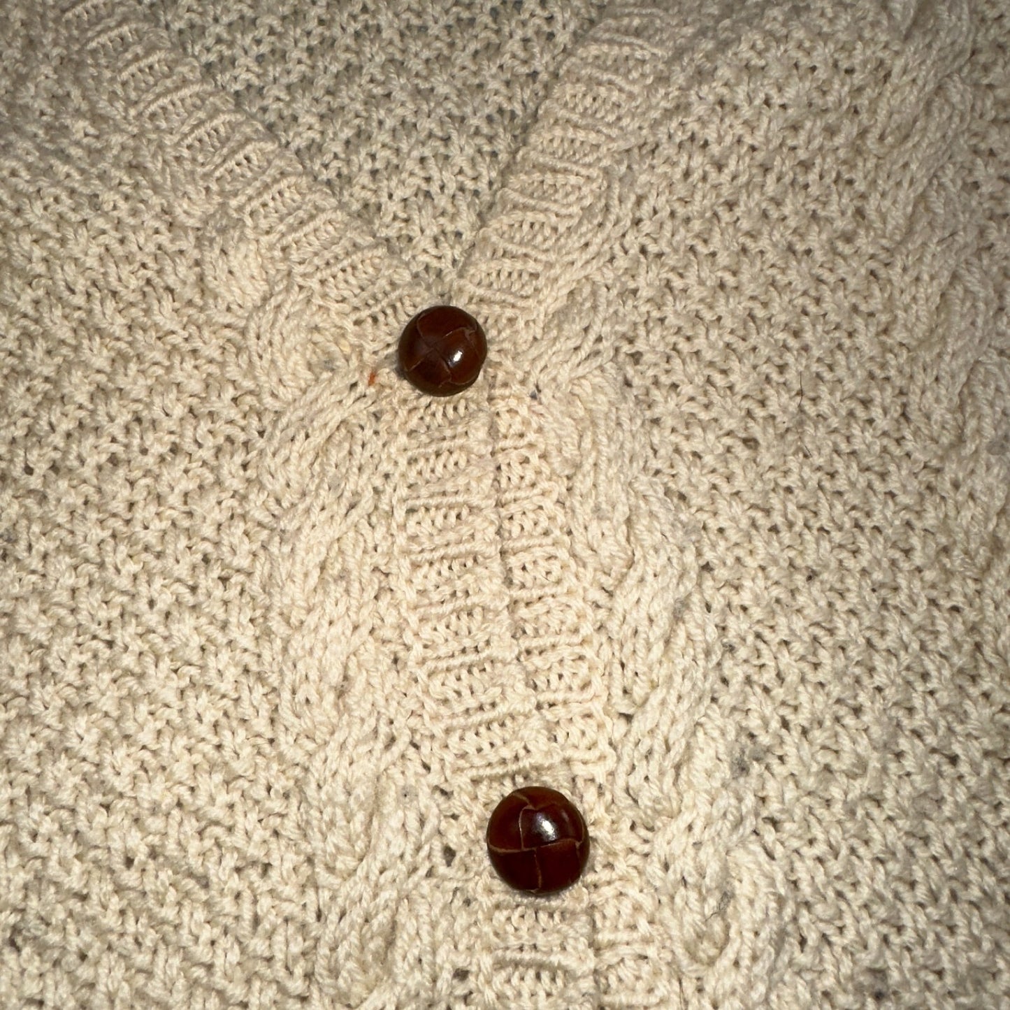 Vintage Oversized Spitalnick Neiman Marcus 100% Wool Cardigan Cable Knit Cozy