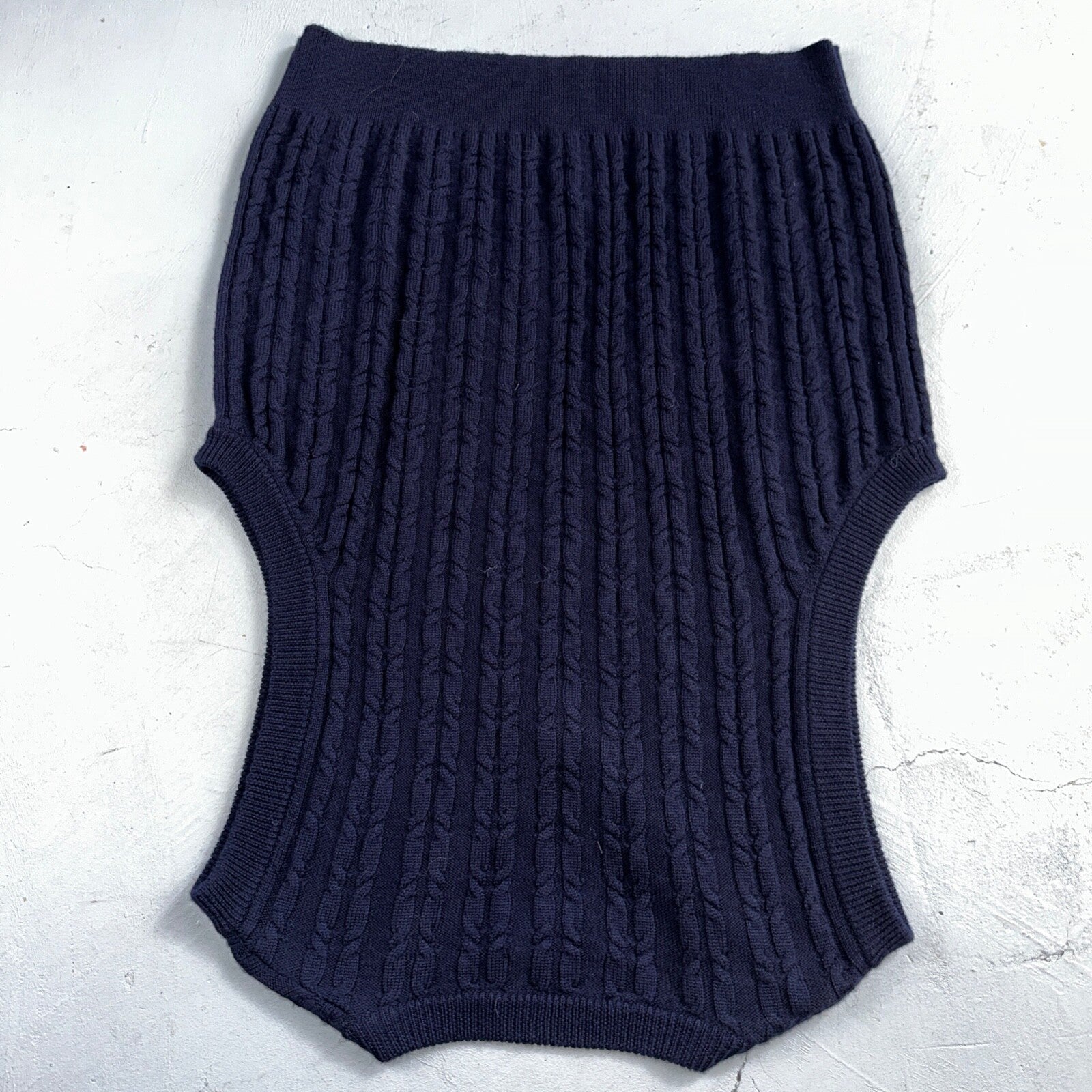 Orvis Men Large L Signature Collection SCG 100% Wool Blue Vest EUC Navy